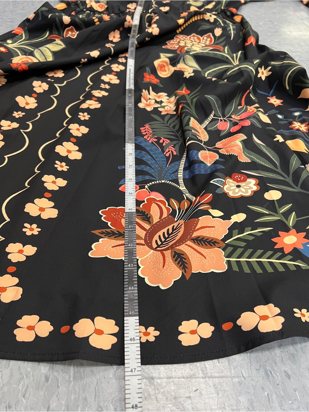 BloomChic Black Floral Midi Dress with Multicolor Print - Picture 9 of 11